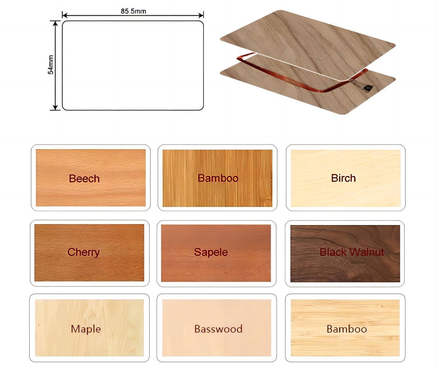 JYL-TECH NFC-RFID-Holzkarte (2)