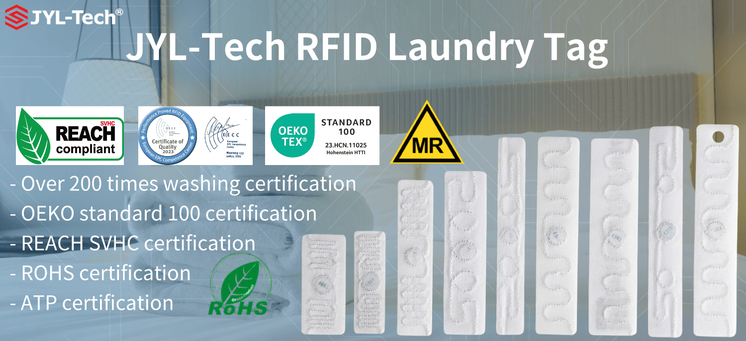 JYL-TECHs REACH-zertifizierter Stoff-RFID-Wäscheanhänger