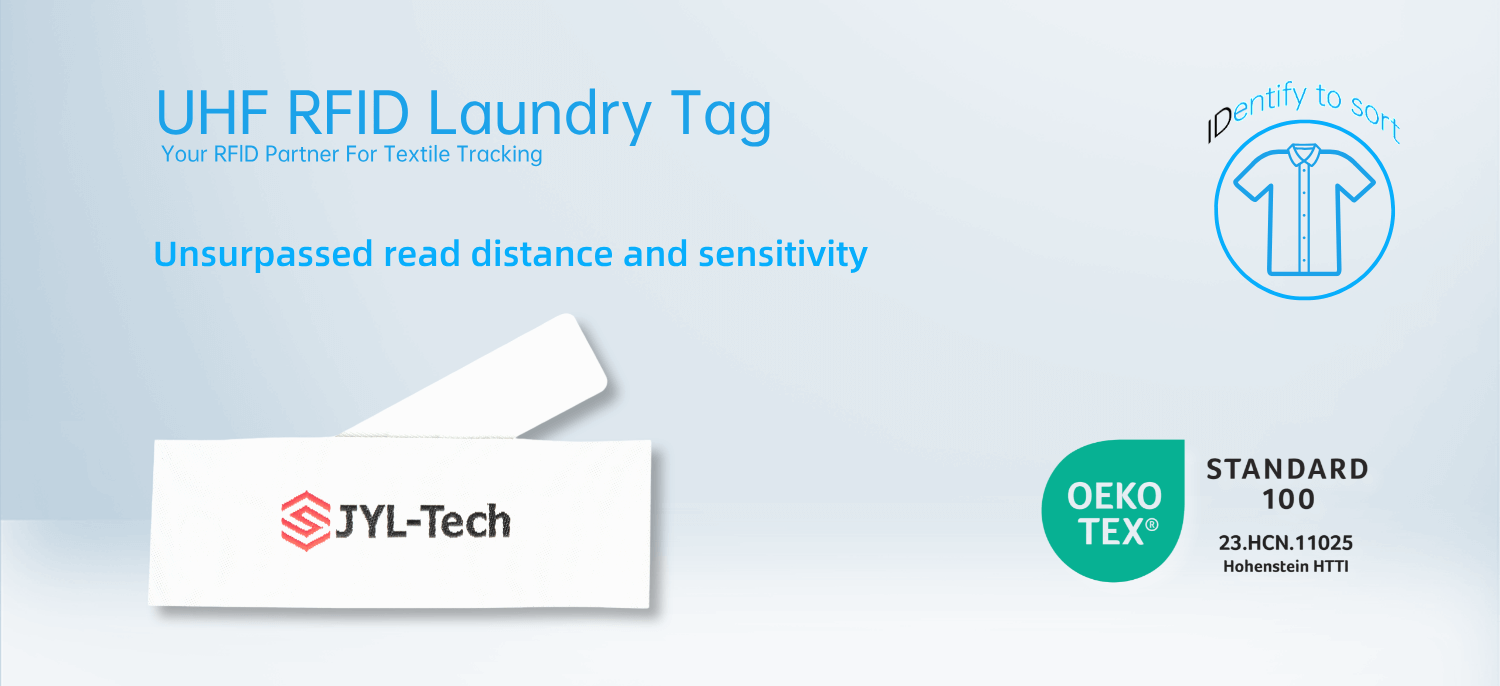 Haltbarkeit Jyl-Tech RFID Textile Tags für Gesundheitswesen und Gastfreundschaft